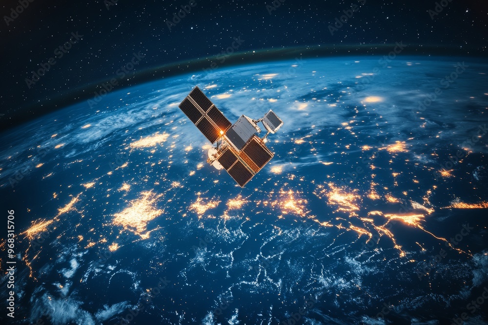 Telecommunication satellite in low earth orbit for global internet and high speed data services Telecommunication satellite in low earth orbit for global internet and high speed data services