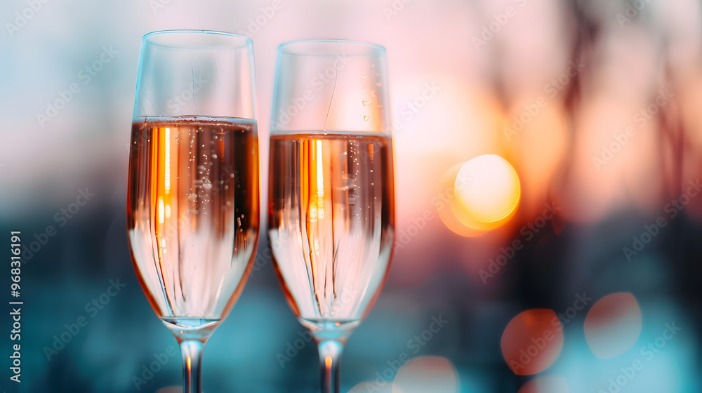 Sparkling Wine Champagne Glasses New Years Sparkling Wine Champagne Glasses New Years