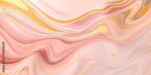 Abstract pink and gold swirl