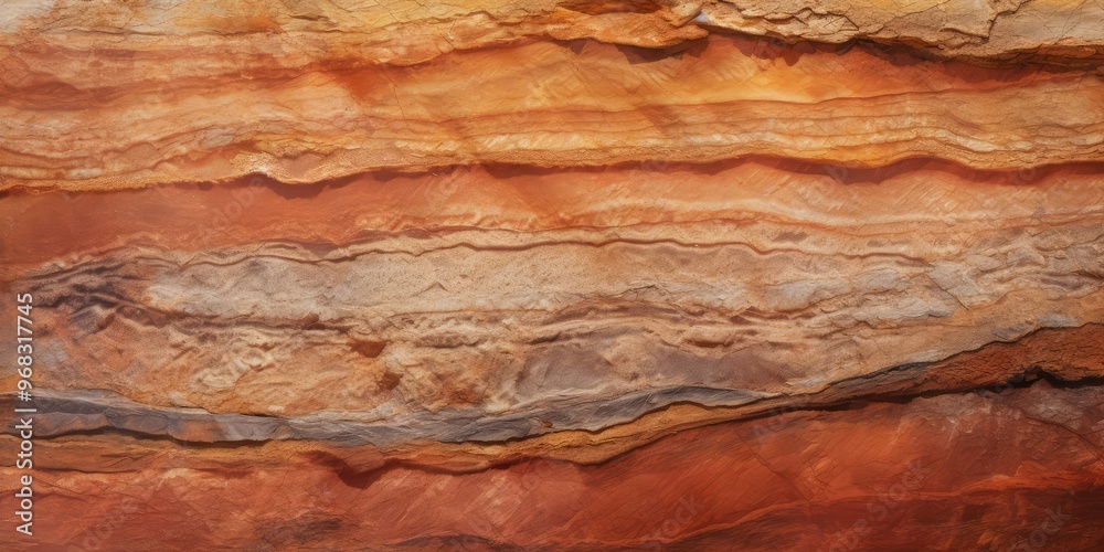 Layered rock formations in warm tones Layered rock formations in warm tones