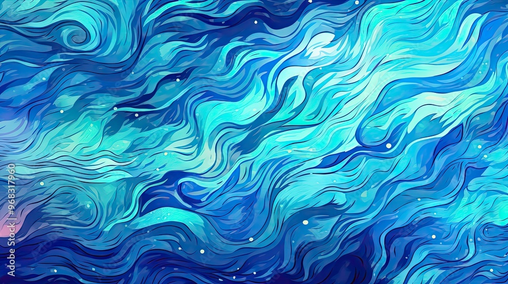 Abstract blue waves Abstract blue waves