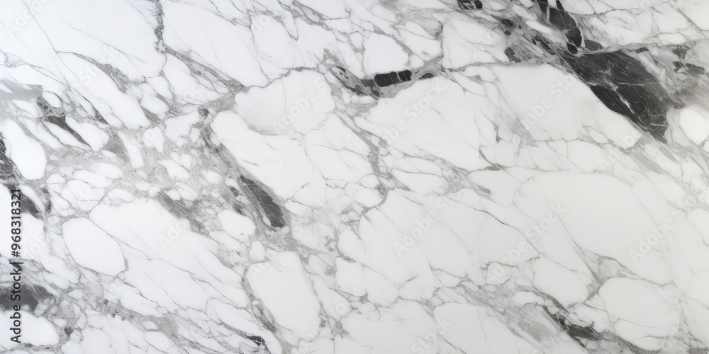 Obraz premium White marble with grey veins