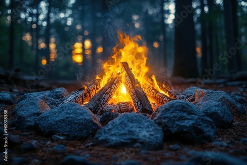 Campfire in the Forest