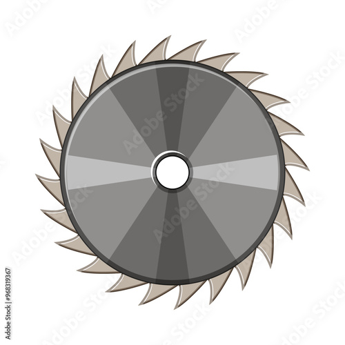 wood circular saw blade cartoon. metal carbide, thickness speed, precision durability wood circular saw blade sign. isolated symbol vector illustration