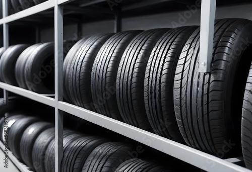 stack of tires in a factory