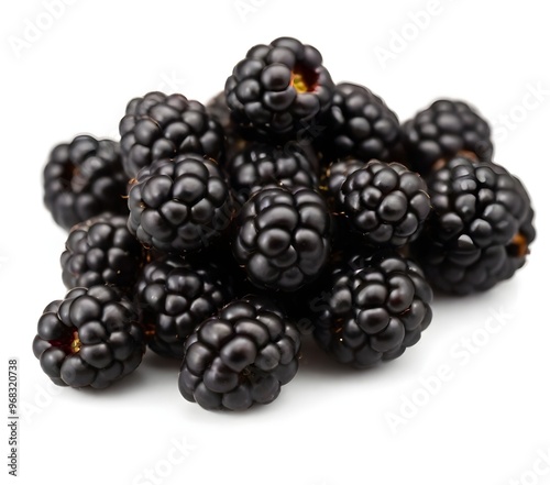 A pile of ripe, juicy blackberries