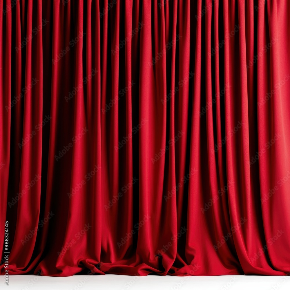 Elegant red curtain with soft folds, perfect for theater or event backdrops, adding a touch of luxury to any setting. Elegant red curtain with soft folds, perfect for theater or event backdrops, adding a touch of luxury to any setting.