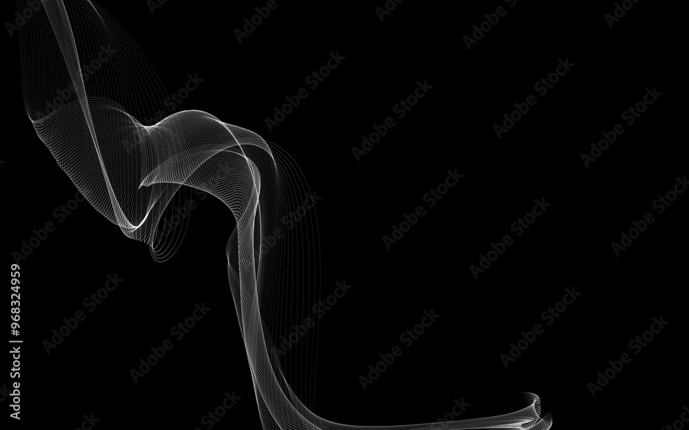Dark abstract background with a glowing abstract waves Dark abstract background with a glowing abstract waves