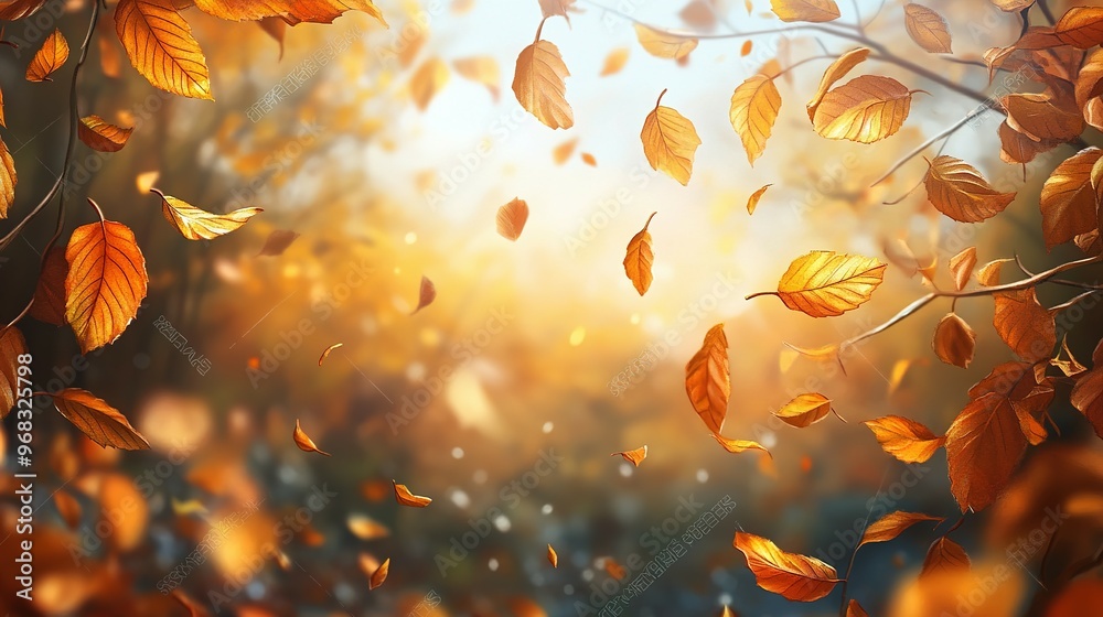 Autumn Leaves Falling Through the Air Autumn Leaves Falling Through the Air