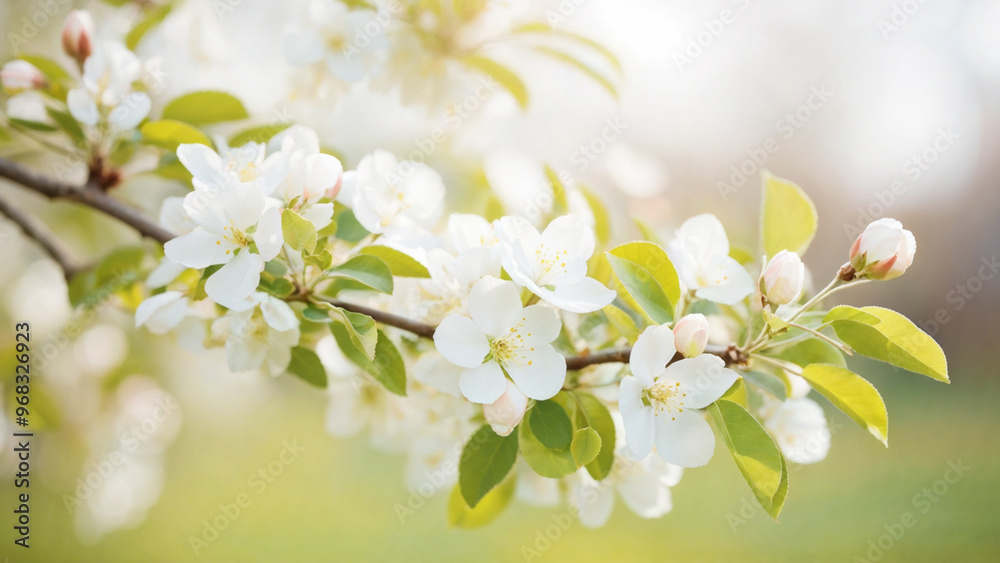 Close Up of Blooming Pear Tree in Spring Close Up of Blooming Pear Tree in Spring