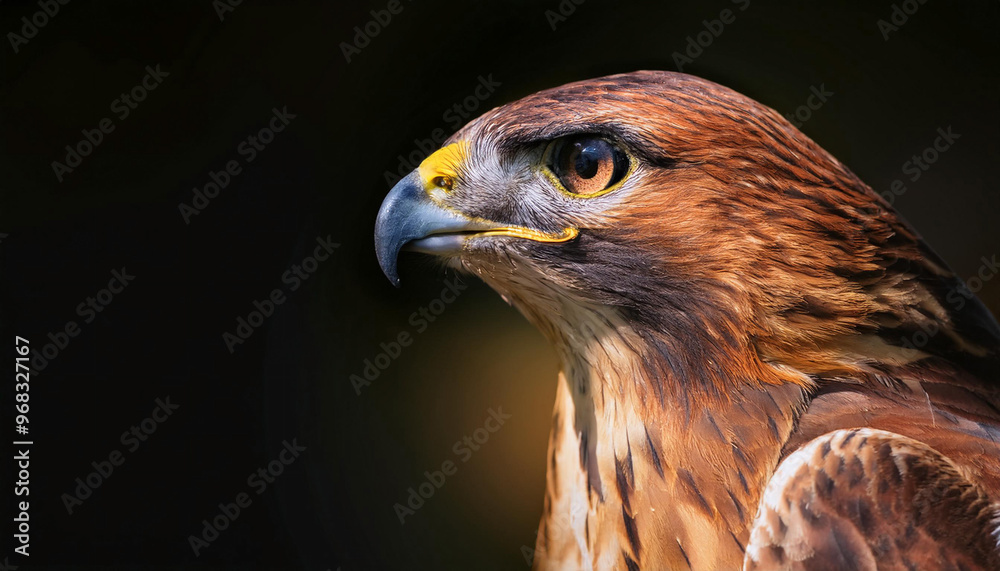 Naklejka premium Close-Up of a Hawk