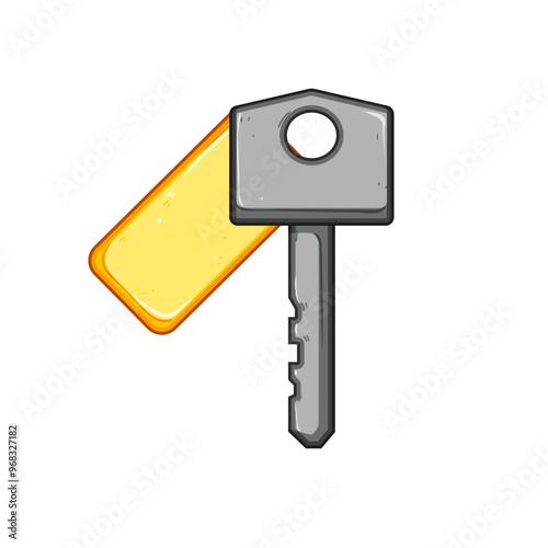 concierge door key hotel cartoon. suite reservation, lobby amenities, hospitality service concierge door key hotel sign. isolated symbol vector illustration