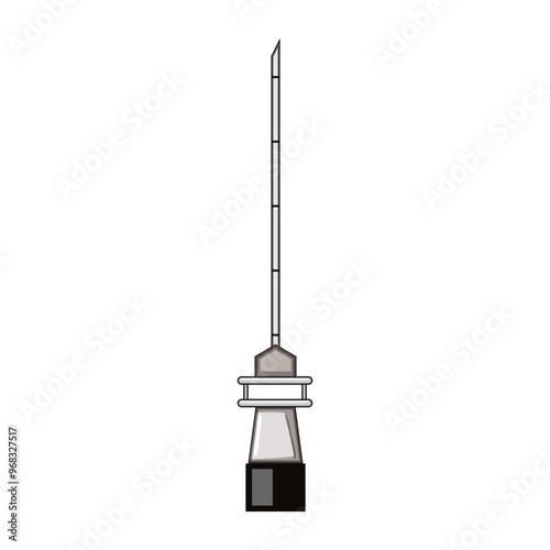 relief epidural needle cartoon. labor childbirth, procedure spine, lumbar catheter relief epidural needle sign. isolated symbol vector illustration