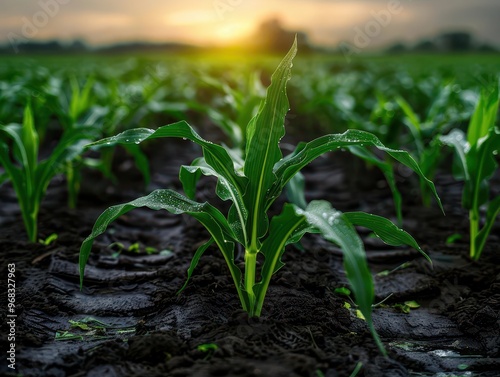 Corn maze in a field, playful and expansive, Rural, Soft greens, Photograph, Autumn adventure photo