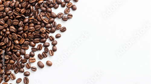 coffee beans against a white backdrop