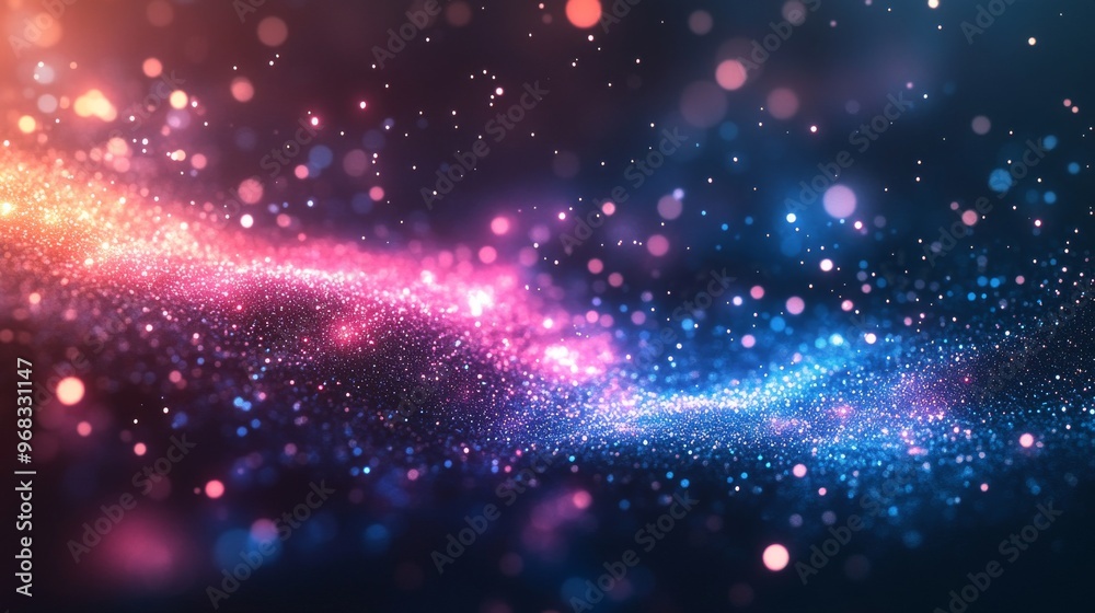 Obraz premium Abstract Background of Shimmering Pink and Blue Lights