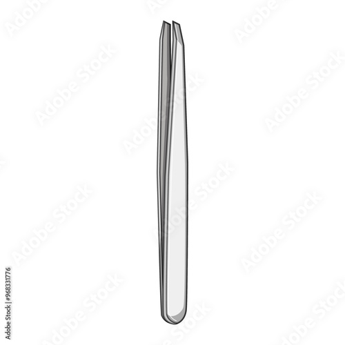 slant eyebrow tweezers cartoon. tip professional, tool cosmetic, facial care slant eyebrow tweezers sign. isolated symbol vector illustration