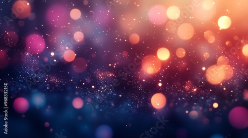 Abstract Background with Defocused Lights and Glitter