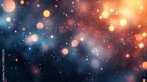 Abstract Background with Glowing Lights and Sparkle