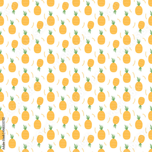 pineapple pattern for texile vector