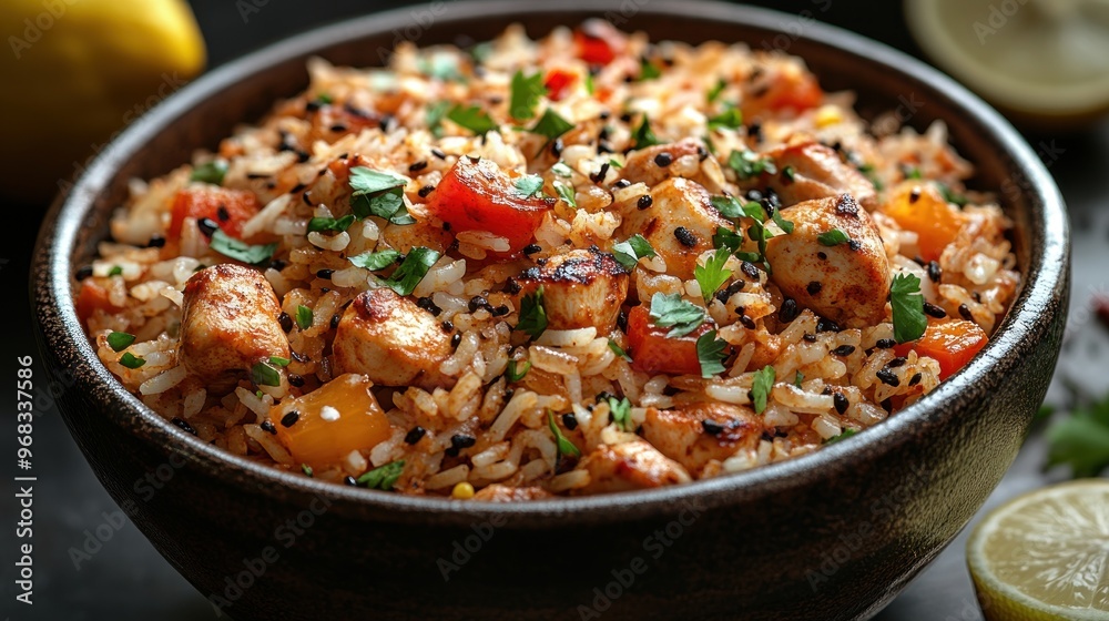 Chicken Fried Rice with Vegetables Chicken Fried Rice with Vegetables