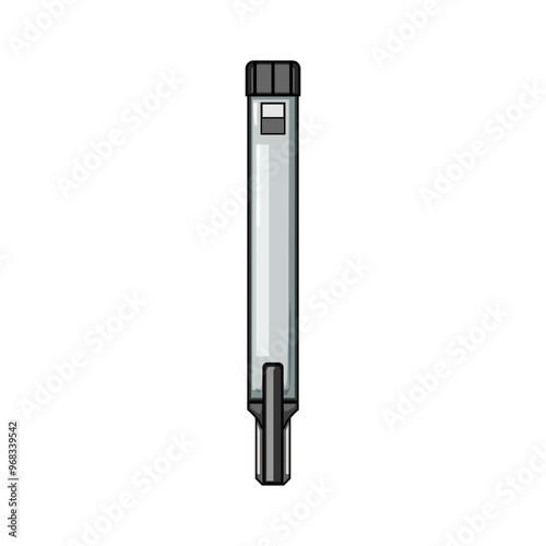dosage insulin pen cartoon. convenient therapy, glucose control, management medication dosage insulin pen sign. isolated symbol vector illustration