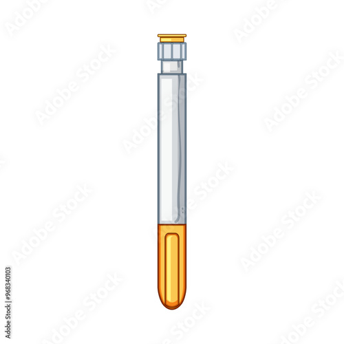 glucose insulin pen cartoon. control management, medication device, self administer glucose insulin pen sign. isolated symbol vector illustration