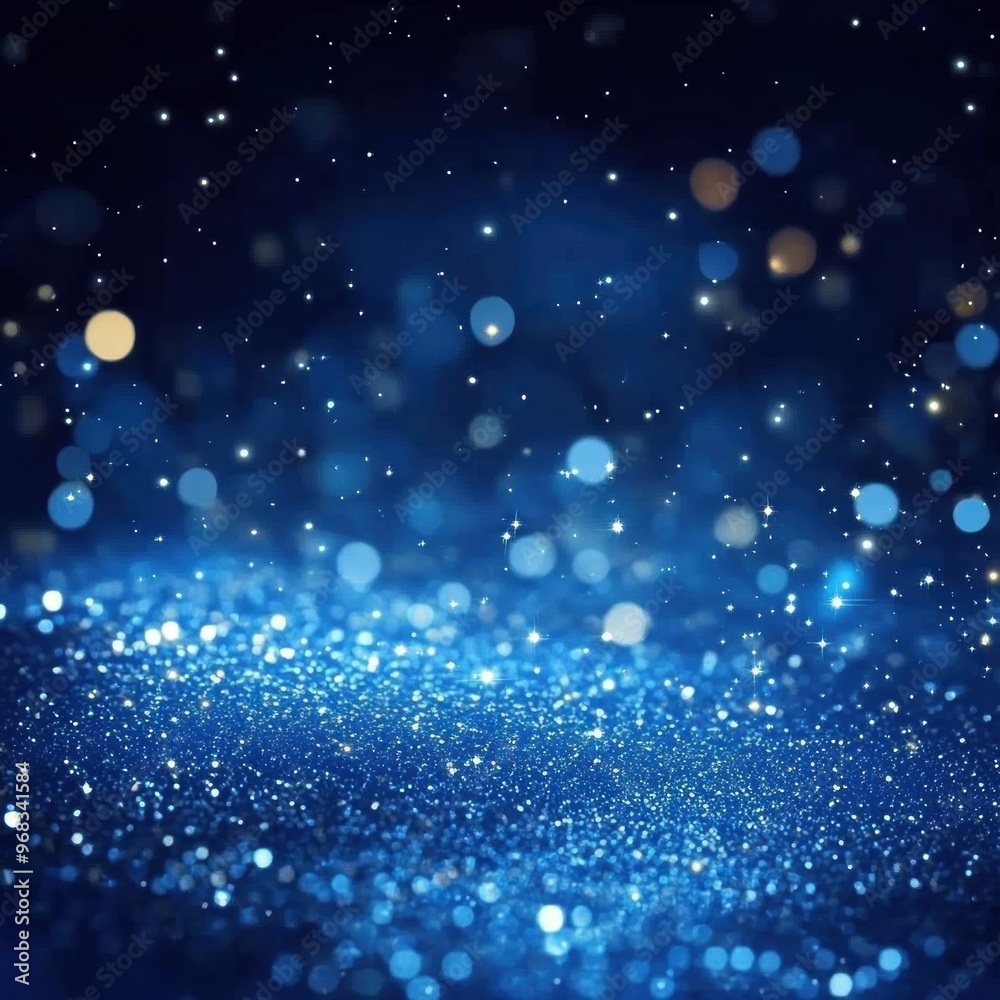 Fototapeta premium Abstract Blue Glitter Background