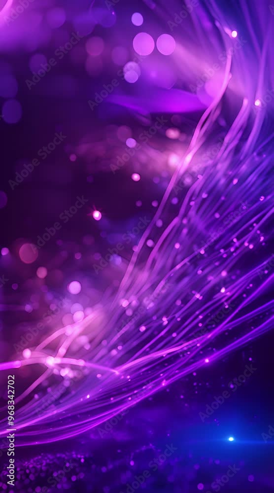 The flow of digital data with interlacing blue and purple lights, glowing like a river of stars The flow of digital data with interlacing blue and purple lights, glowing like a river of stars
