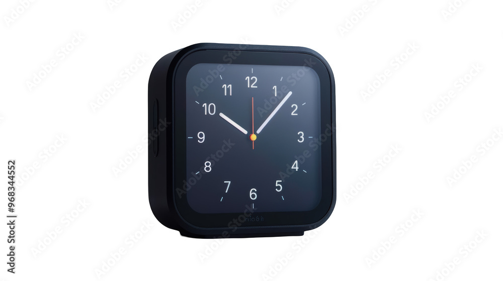 Modern Clock with Black Bezel and White Numbers Modern Clock with Black Bezel and White Numbers
