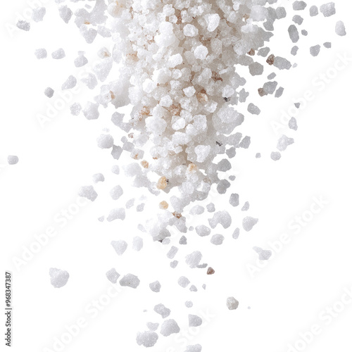 A white powdery substance is falling from the sky photo