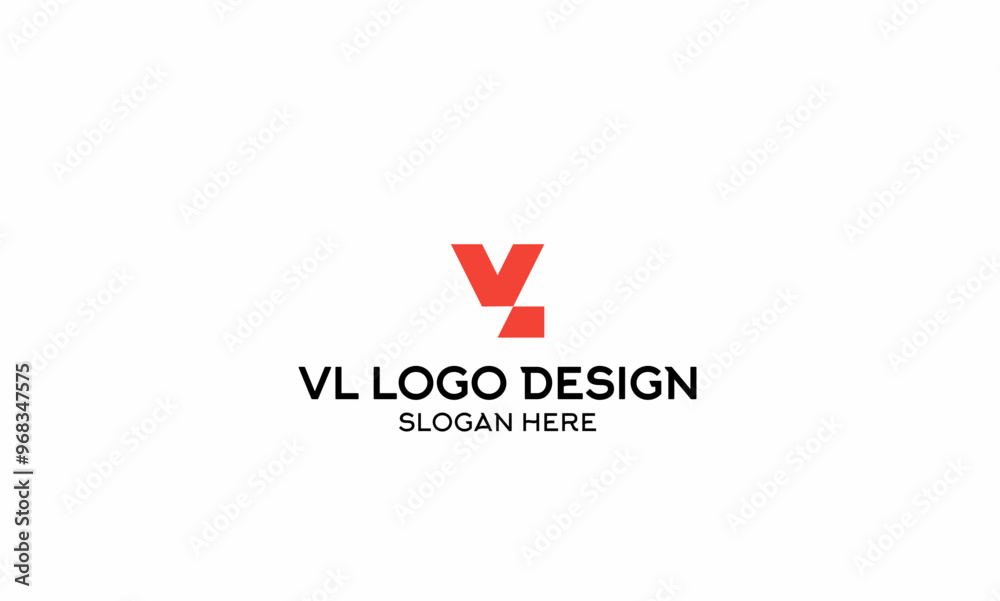 VL or LV letter logo design. Vector VL or LV letter logo design. Vector
