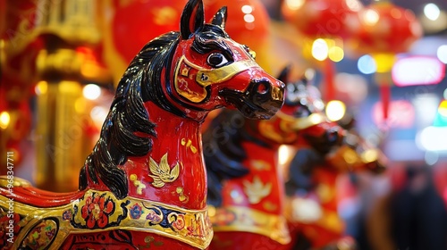 Gambling Theme Featuring a Golden Horse, Combining Elements of Luck and Luxury in a Vibrant Design