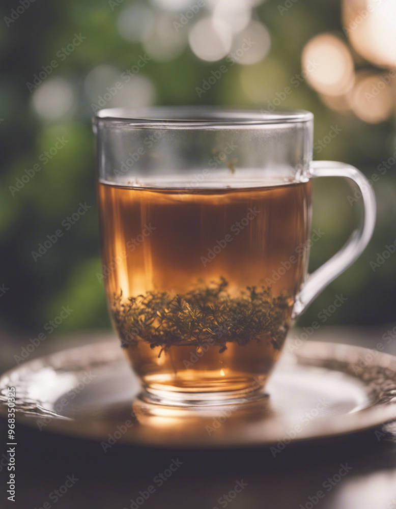 Tasse mit Blütentee Tasse mit Blütentee