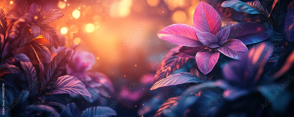 Purple Leaves in a Magical Sunset Purple Leaves in a Magical Sunset
