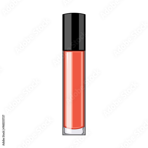 moisturizing lip gloss cartoon. tinted sheer, hydrating vegan, cruelty free moisturizing lip gloss sign. isolated symbol vector illustration
