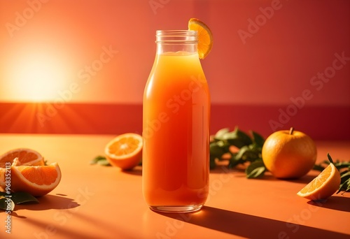 Refreshing Orange Juice with Fresh Oranges