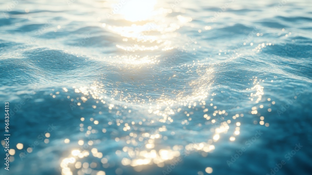 Sunlight Glimmering on Blue Water Ripples Sunlight Glimmering on Blue Water Ripples