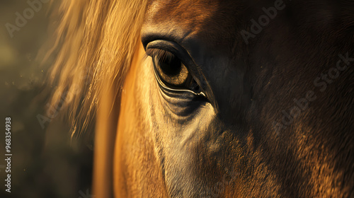 Horse close up cinematic. Cinematic. Illustration