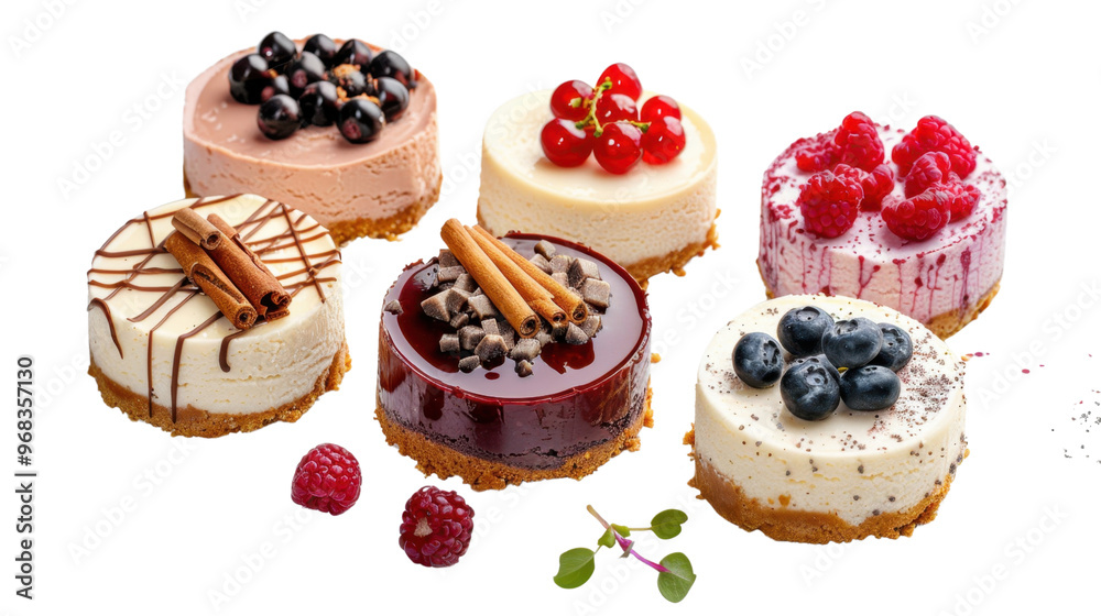 Cheesecakes on transparent background Cheesecakes on transparent background