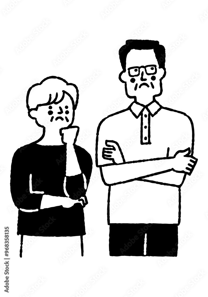Elderly couple struggling with something_2