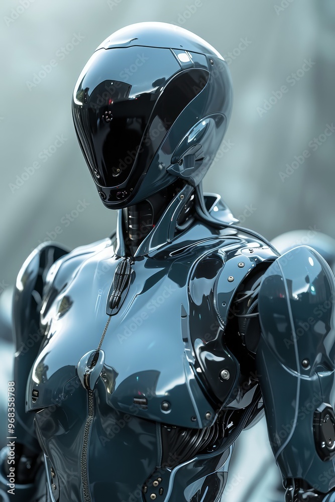 Robot with striking blue ceramic texture stands out, showcasing futuristic design and sleek appearance. 🤖✨ Photorealistic 3D rendering highlights reflective beauty. Robot with striking blue ceramic texture stands out, showcasing futuristic design and sleek appearance. 🤖✨ Photorealistic 3D rendering highlights reflective beauty.