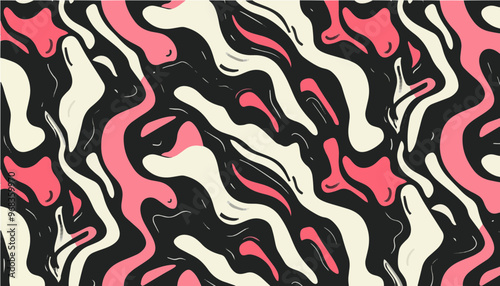 Fluid abstract shapes in pastel tones, ideal for artistic designs and seamless backgrounds.