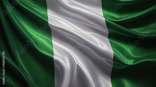 nigerian flag for national Day or Independence Day of nigeria