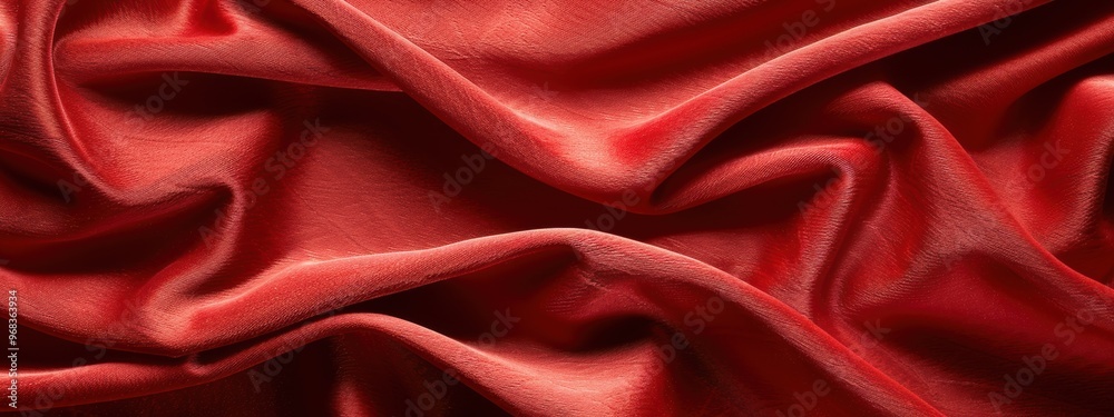 A red fabric with a pattern of a wave A red fabric with a pattern of a wave