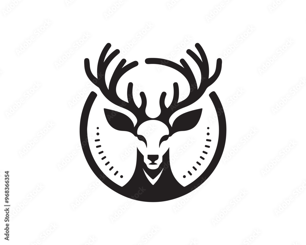 Deer logo vector template. Deer head icon symbol vector illustration. Deer logo vector template. Deer head icon symbol vector illustration.