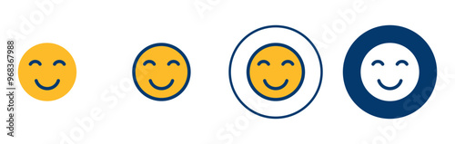 Smile icon vector isolated on white background. Smile vector icon. Emoticon Icon vector. Emoji