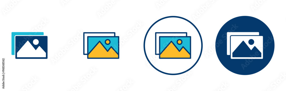 Picture icon vector isolated on white background. Picture vector icon. photo gallery icon vector Picture icon vector isolated on white background. Picture vector icon. photo gallery icon vector