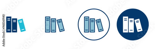 Library icon vector isolated on white background. Book icon vector