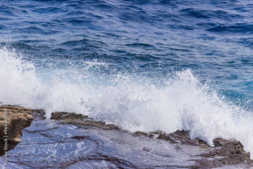 Dramatic Ocean crashing wave Hawaii at Makapu Point Dramatic Ocean crashing wave Hawaii at Makapu Point